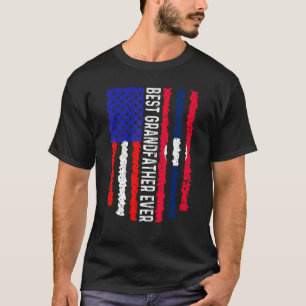 Camiseta Bandera estadounidense Bandera Laos Mejor Abuelo N
