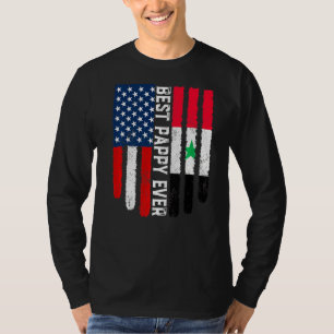 Camiseta Bandera estadounidense Bandera siria mejor familia