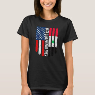 Camiseta Bandera estadounidense Bandera Siria Mejor Novia N