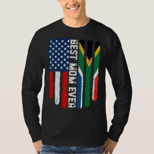 Camiseta Bandera estadounidense Bandera sudafricana mejor m