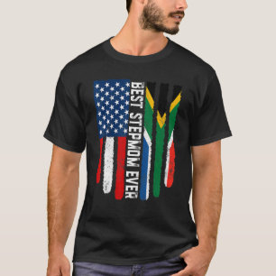 Camiseta Bandera estadounidense Bandera sudafricana mejor m