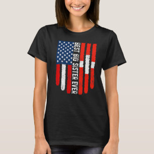Camiseta Bandera estadounidense Bandera suiza Mejor Gran He