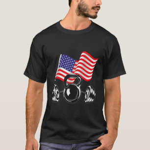 Camiseta Bandera estadounidense Barbell