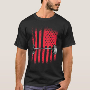 Camiseta Bandera estadounidense Barbell