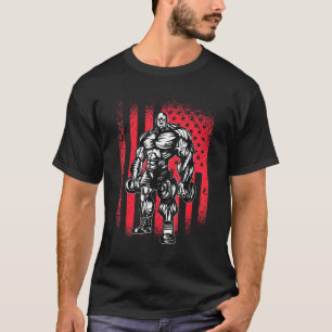 Camiseta Bandera estadounidense Barbell 3