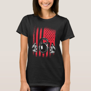 Camiseta Bandera estadounidense Barbell 4