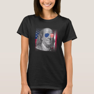 Camiseta Bandera estadounidense Ben Franklin Bandera estado