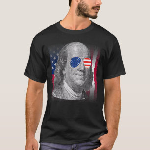 Camiseta Bandera estadounidense Ben Franklin Bandera estado