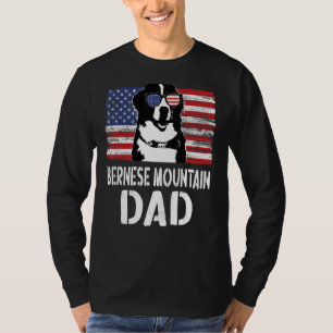 Camiseta Bandera Estadounidense Bernese Mountain Dad Dog Fo