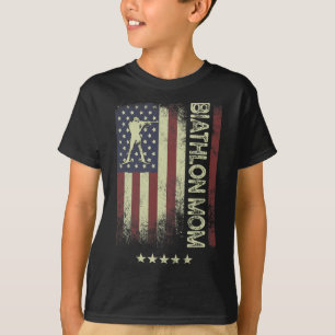 Camiseta Bandera Estadounidense - Biathlon Mom 1