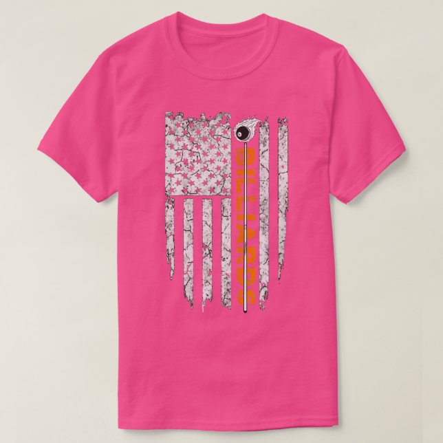 Camiseta Bandera estadounidense Billiard s (Diseño del anverso)