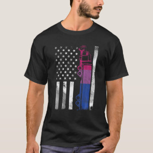 Camiseta Bandera estadounidense bisexual Camión Bi Orgullo 