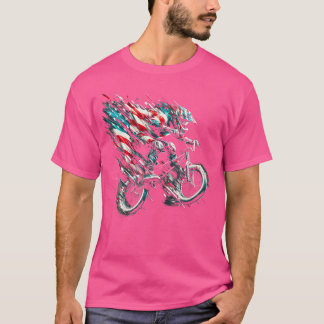 Camiseta Bandera Estadounidense Bmx Estados Unidos - Bmx Vi