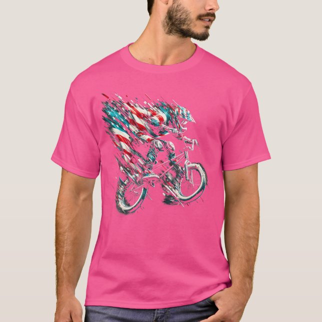Camiseta Bandera Estadounidense Bmx Estados Unidos - Bmx Vi (Anverso)