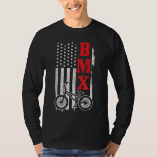 Camiseta Bandera estadounidense BMX Regalo de bicicleta pat