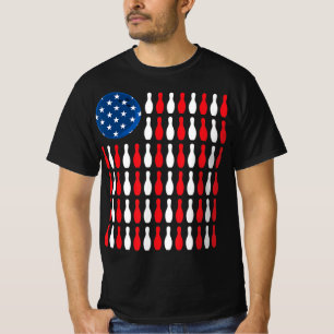 Camiseta Bandera estadounidense - Bowler patriótico y bolic
