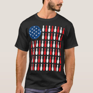 Camiseta Bandera estadounidense - Bowler patriótico y bolic