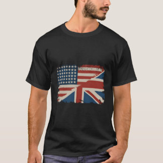 Camiseta Bandera estadounidense británica Gran Bretaña