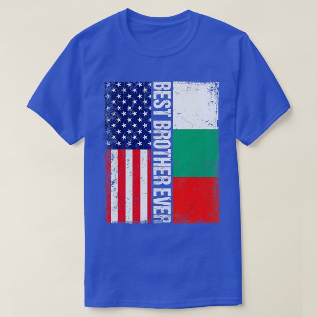 Camiseta Bandera estadounidense Bulgaria Bandera Mejor Herm (Diseño del anverso)