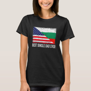 Camiseta Bandera estadounidense Bulgaria mejor padre solter