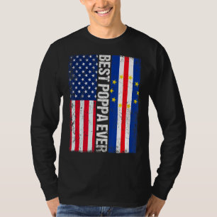 Camiseta Bandera estadounidense Cabo Verde Mejor Poppa Nunc