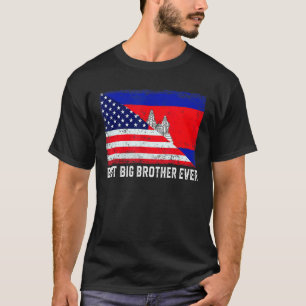 Camiseta Bandera estadounidense Camboya Bandera Mejor Herma