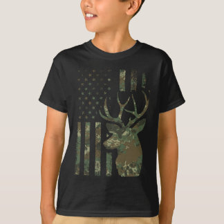 Camiseta Bandera estadounidense camo regalo de caza de gall