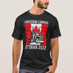 Camiseta Bandera estadounidense Canadá Convoy de Libertad O