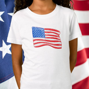 Camiseta Bandera estadounidense caprichosa / Patriótica EEU