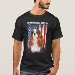 Camiseta Bandera estadounidense Cavalier King Chales Spanie