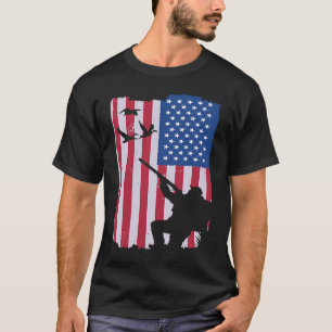 Camiseta Bandera Estadounidense Caza De Pato