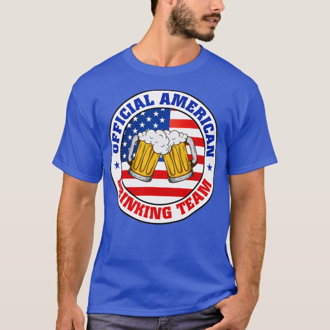 Camiseta Bandera estadounidense Cerveza Día de la Independe (Anverso)