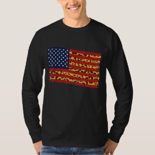 Camiseta Bandera estadounidense Cheetah