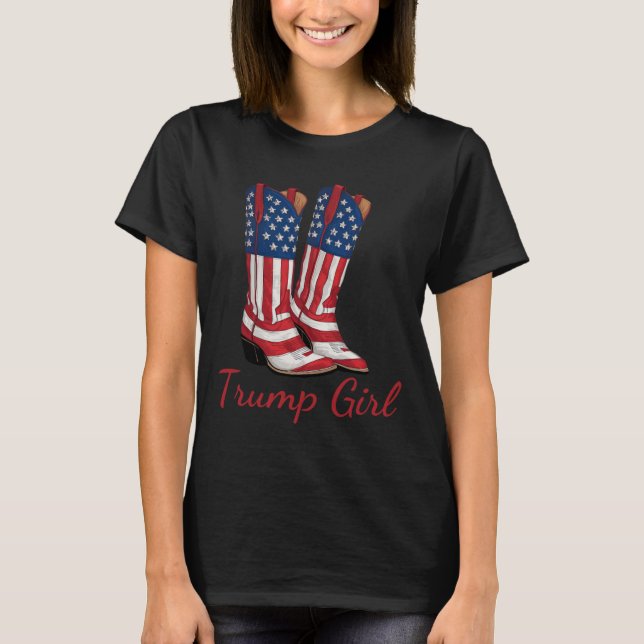 Camiseta Bandera estadounidense chica Voto contra Trump Chi (Anverso)