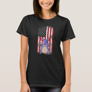 Camiseta Bandera estadounidense Chinchilla Niños Chicas Hom