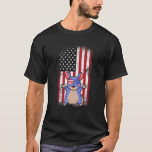Camiseta Bandera estadounidense Chinchilla Niños Chicas Hom