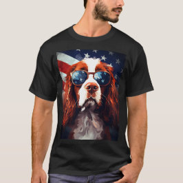 Camiseta Bandera estadounidense Cocker Spaniel 4 de julio