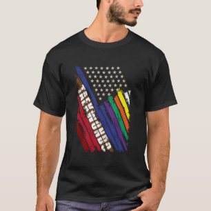 Camiseta Bandera estadounidense Colores de cinturón negro b