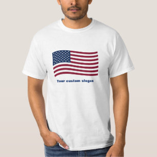 Camiseta Bandera estadounidense con eslogan Personalizado