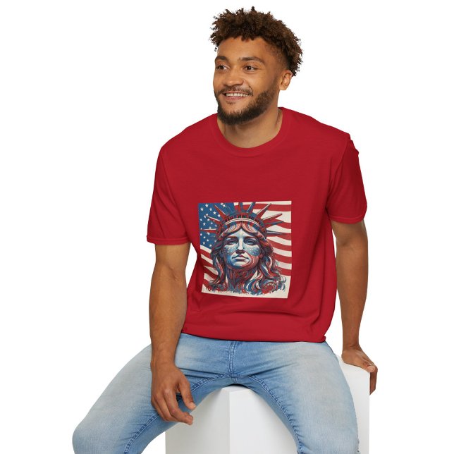 Camiseta Bandera estadounidense con estatua de la libertad (Subido por el creador)