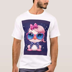 Camiseta Bandera estadounidense con Personalizado Flamingo-
