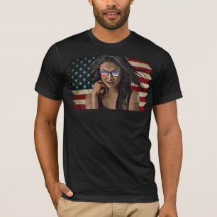 Camiseta Bandera estadounidense con problemas