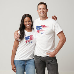 Camiseta Bandera estadounidense con problemas con fecha