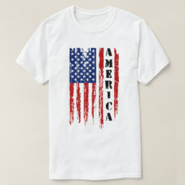Camiseta Bandera estadounidense con problemas en Estados Un