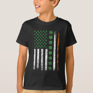 Camiseta Bandera estadounidense con Shamrock St Patrics Day