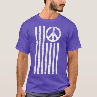 Camiseta Bandera estadounidense con signo de paz (2)