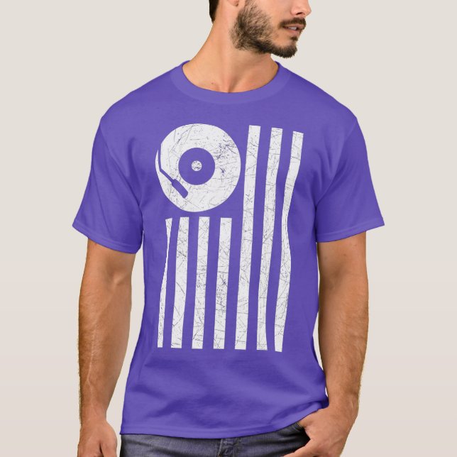Camiseta Bandera estadounidense convertible de jockey de di (Anverso)