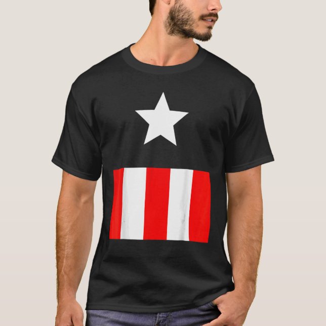 Camiseta Bandera estadounidense Cosplay Vintage (Anverso)