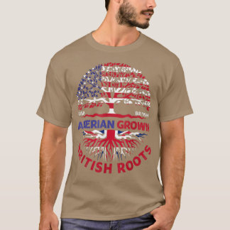 Camiseta Bandera Estadounidense crece en Gran Bretaña, raíc