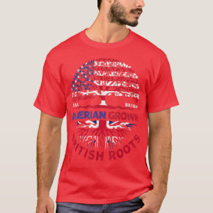 Camiseta Bandera Estadounidense crece en Gran Bretaña, raíc